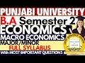 Macro Economics | BA Sem 2 Economics |Economics BA Semester 2|BA Sem 2 Economics Important Questions