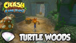 Crash Bandicoot 2 - "Turtle Woods" 100% Clear Gem and All Boxes (PS4 N Sane Trilogy) screenshot 4