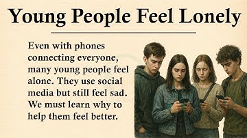 Why Do Young People Feel So Lonely?  || 📱🌱Learn English Through Story Level 3 || Graded Reader 🎧