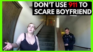 Don't Use 911 To Scare Your Boyfriend Reaction