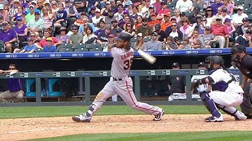 SF@COL: Crawford plates Belt with RBI double