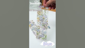 Blossoms and Butterflies: 🔍 3D Bronzing Clear PET Floral Sticker 🦋