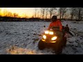 Having fun with the  ATV