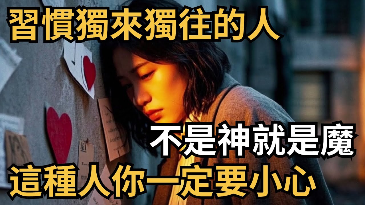 習慣獨來獨往的人，不是神就是魔！這種人你一定要小心【心理造夢坊】#心理學 #心理 #心理分析 #识人术 #独处 #情感共鳴