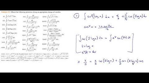 Calculus - Problem 9.3 - Change of variable