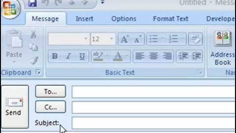 Creating a New Email Message - Outlook 2007