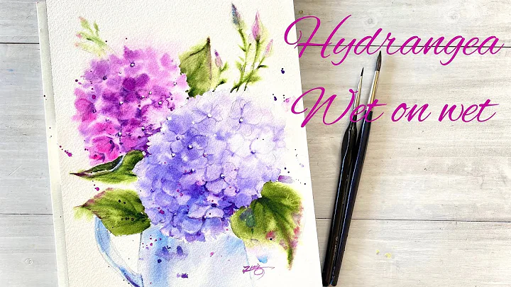 Hydrangea-Watercolor Painting -Tutorial Step by Step
