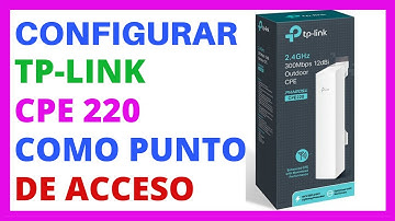 Como Configurar Outdoor CPE Pharos CPE 220 de Tp-Link. como Access Point - Manuel Fit 2023
