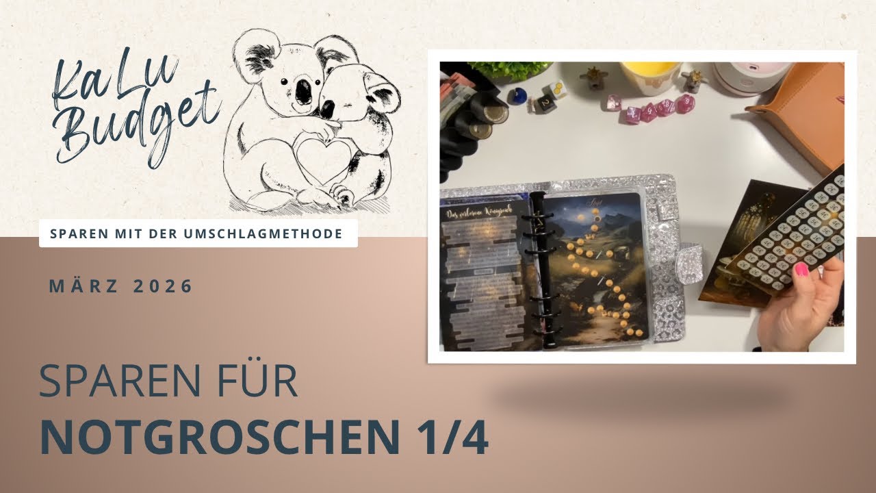 Sparen für Notgroschen | März 2026 1/4| 150 EUR Budget | So startet der Monat richtig gut 😍 #budget