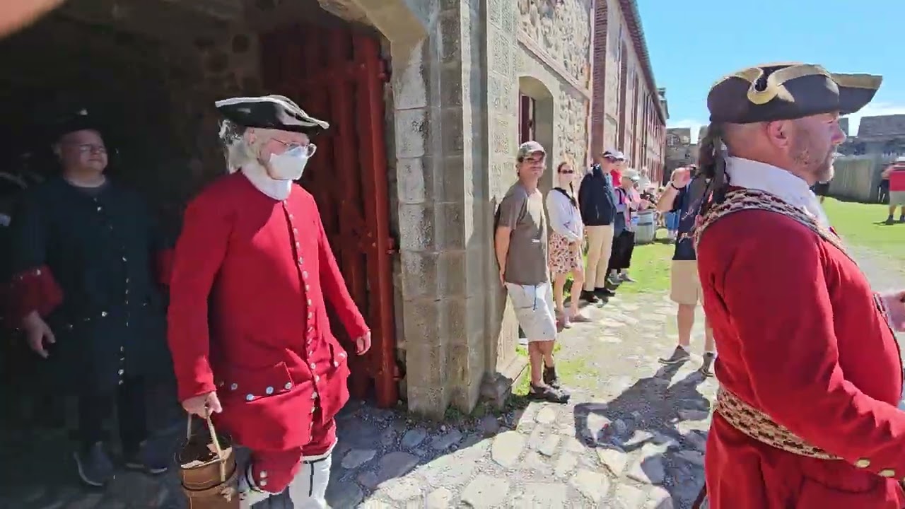 Cannon firing at Louisbourg Fortress