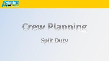 Crew Planning - Split Duty