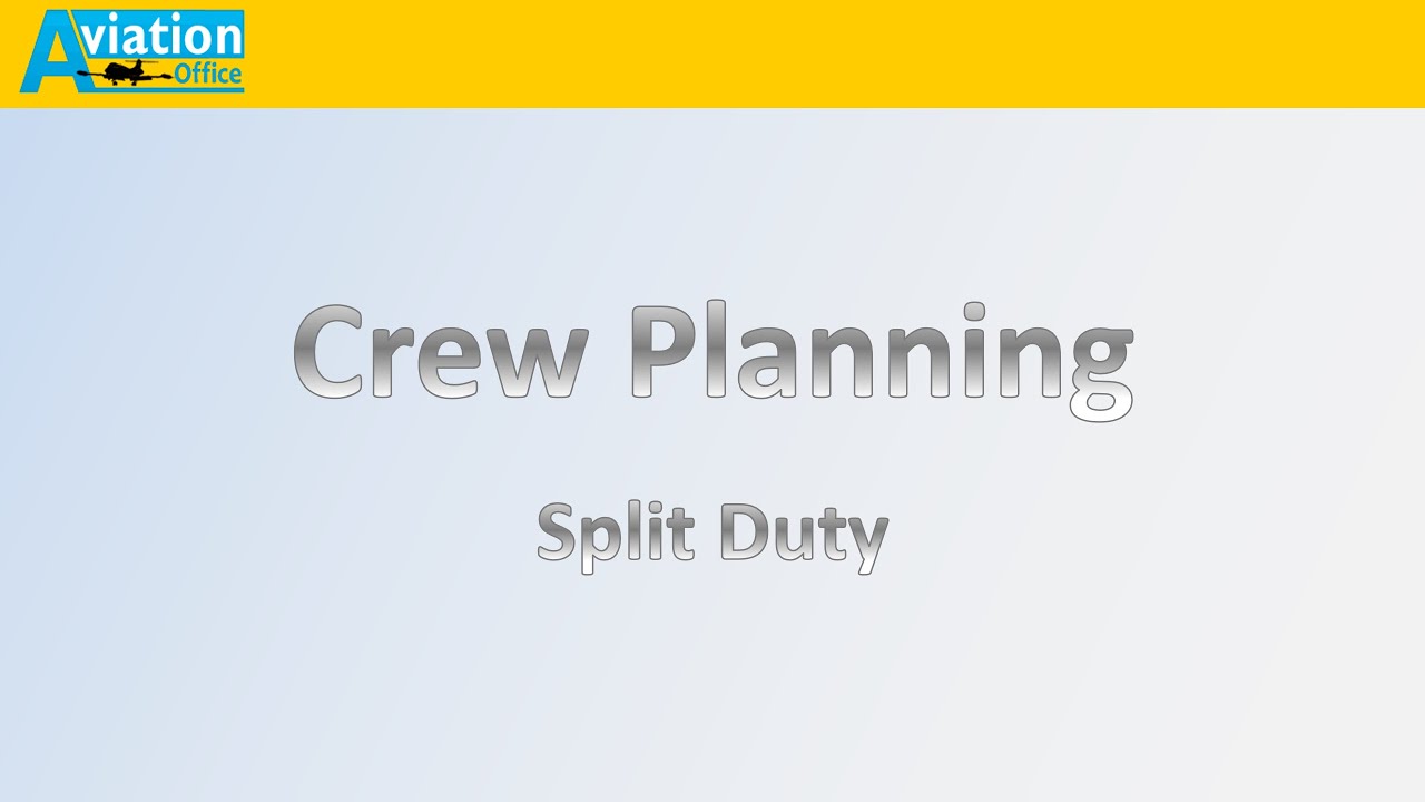 Crew Planning - Split Duty