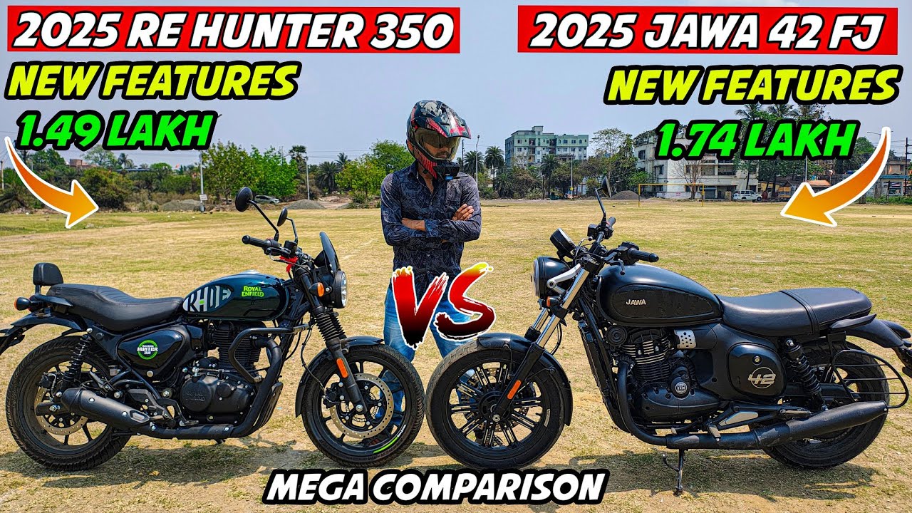 2025 Royal Enfield Hunter 350 vs 2025 jawa 42 FJ Mega Comparison ...