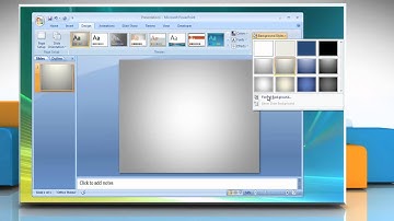 Microsoft® PowerPoint 2007: Make backgrounds on Windows® Vista