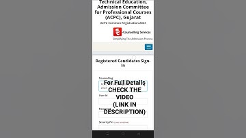 ACPC Round 1 Seat Allotment Out😯| ACPC Round 1 Result Out| ACPC counseling process|#acpc #shorts