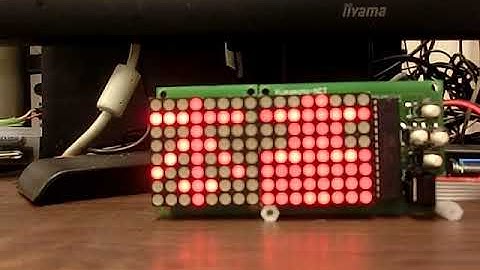 8x8LEDマトリクス電光掲示板の漢字表示