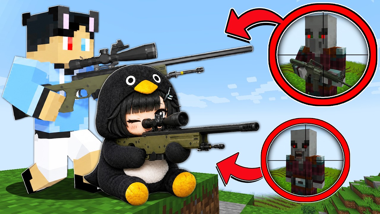 GUGUGAGA PENGUIN Become THE BEST SNIPER In Minecraft