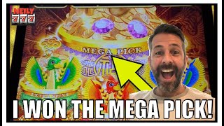 I GOT THE MEGA PICK ON THE NEW SEQUEL OF TRIPLE COIN TREASURE SLOT MACHINE!