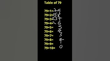 Table of 79...👌👌 #tricks #maths #math #shorts #viral
