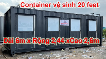 Bên trong container vệ sinh 20 feet 4 buồng có những gì?  Dài(6 x Rộng 2,5 x Cao 2,6)m c