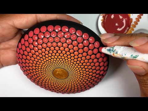 Mandala Art Dot Painting Rocks Painted Stones | How to Paint Mandala for Beginners Tutorial #mandala