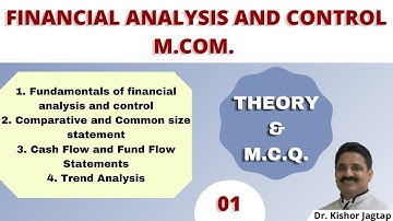 M.COM | Financial Analysis & Control 01 | Theory & MCQ | Dr. Kishor Jagtap