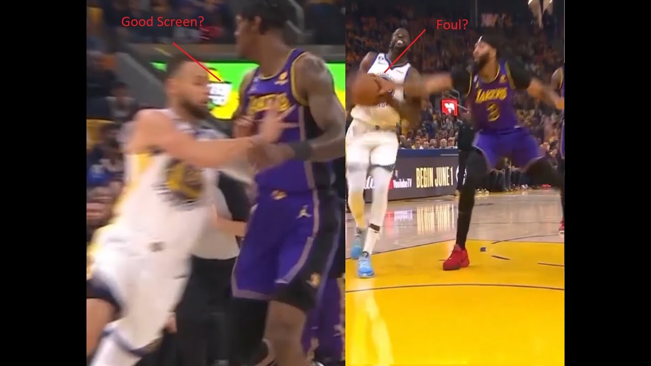Some of the bad calls in the Lakers vs Warriors game 2 - YouTube