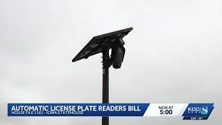 Iowa bill on license plate reader cameras advances in legislature