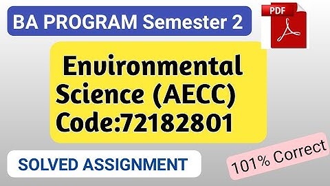 Environmental Science (AECC) | B.A (Prog.) II Semester | Code:72182801