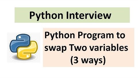 Swap Two Variables in Python | How to Swap Two Variables in Python | Python Interview Questions