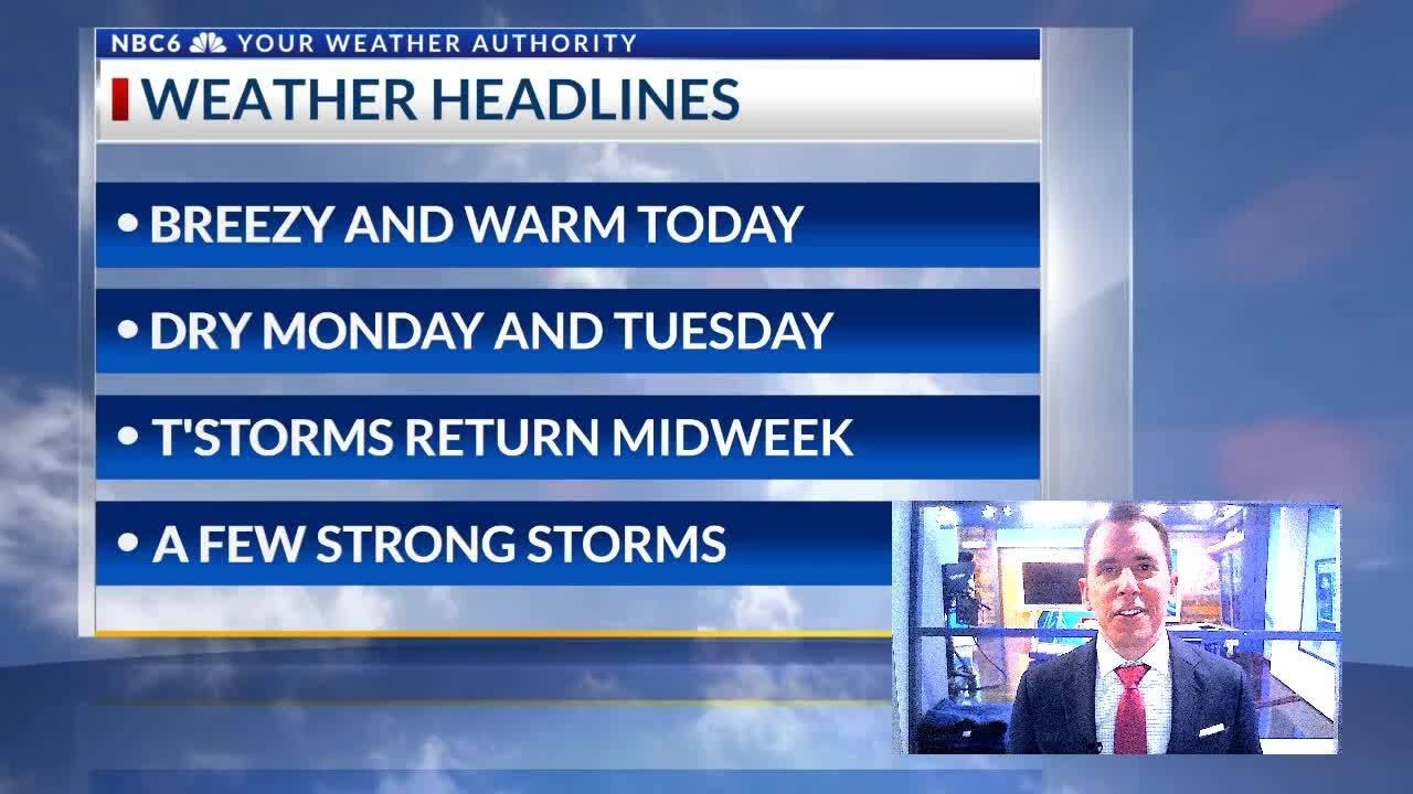 A few warm and dry days before thunderstorms return - YouTube