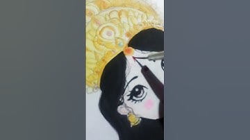 navdurga series day 9 🖼 maa siddhidatri drawing #siddhidhatri #durgapuja #drawing #art #trending