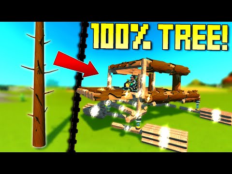 Converting Trees Directly Into Driveable Cars! - Scrap Mechanic Multiplayer Monday