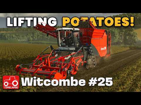 POTATO WEDGES & BIG BARLEY HARVEST!! Witcombe FS25 Timelapse Farming Simulator 25 Ep 25