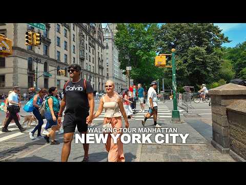 NEW YORK CITY WALKING TOUR MANHATTAN Central Park, Brooklyn Bridge, 6th Avenue, 7th Avenue, 4K