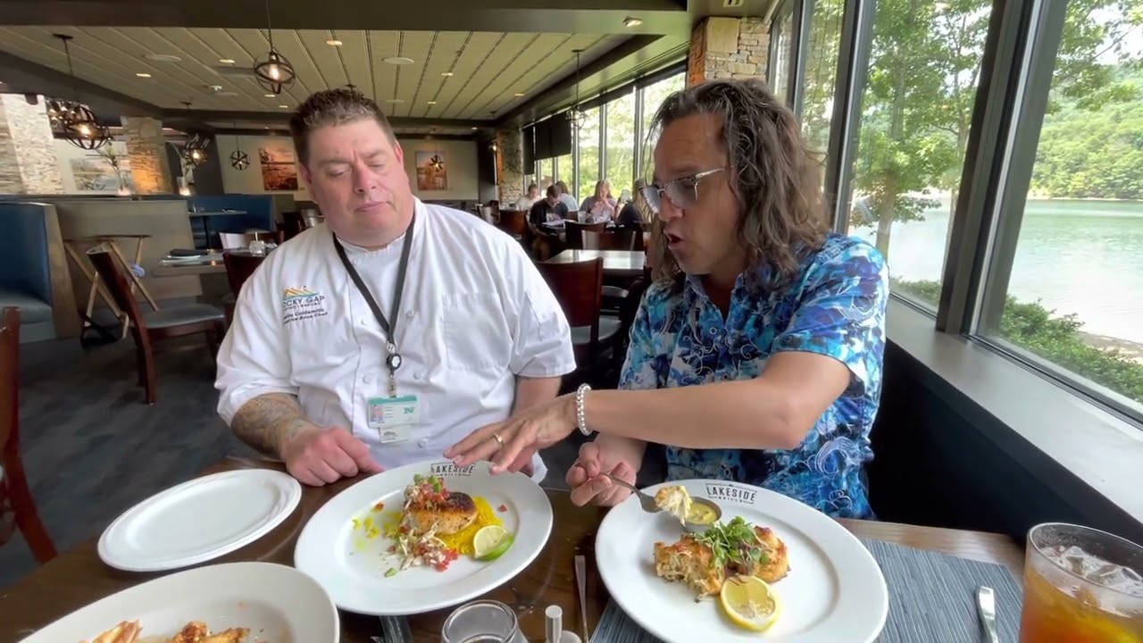 MD Crab Cake Tour Day 7: Sensational crab salsa to compliment halibut at Lakeside Grille Rocky Gap
