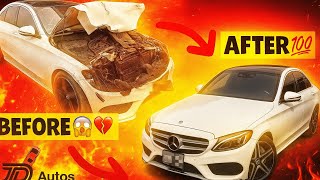 We Rebuilt This Wrecked Benz C300 After a Fatal Crash – Now It Looks Brand New! 😱🧽✨🚘🇳🇬.