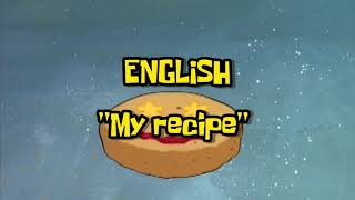 Actividad, My recipe!! English 2A