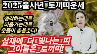 2025년 토끼띠운세 ! 생각하는대로 이루어지고 모든 금전들이 나에게붙고 모든 귀인들이 나를 도와주게 하는 …