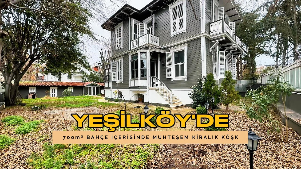Yeşilköy'de 700 m² Bahçe İçerisinde Muhteşem Kiralık Köşk