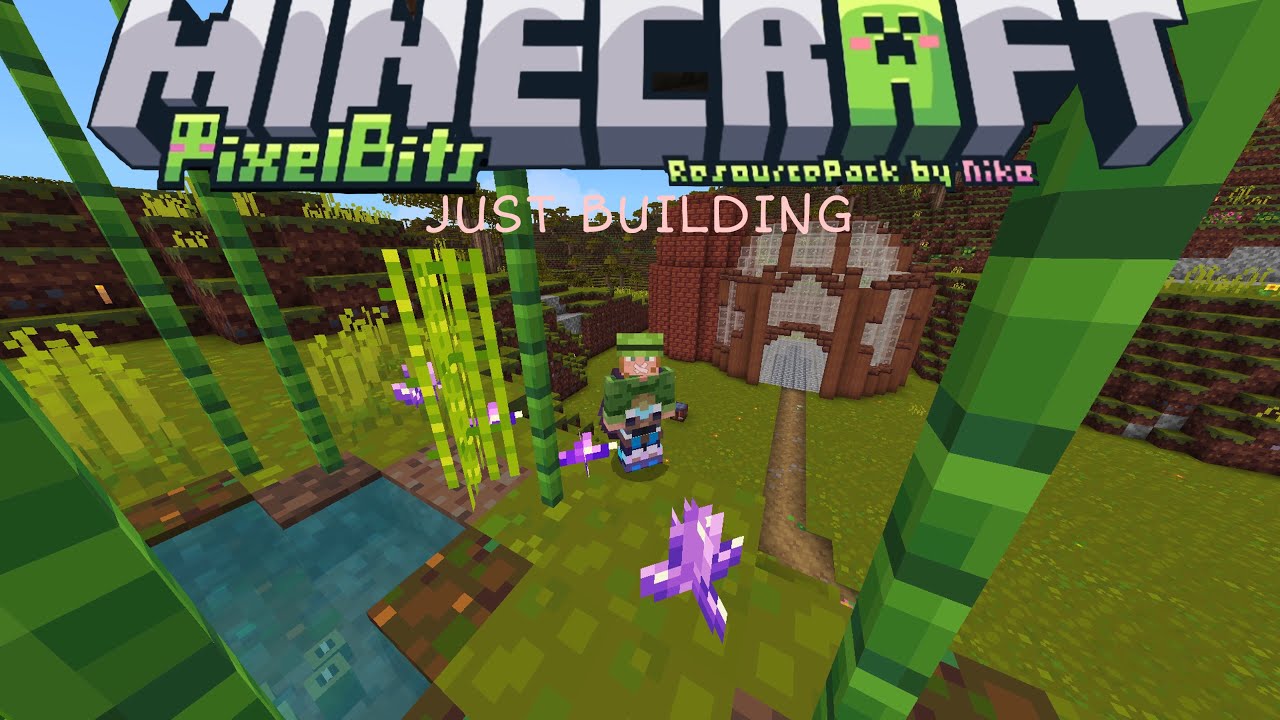 MINECRAFT NO TALKING JUST BUILDING! BUILDING GLASS FACTORY (PT1) - YouTube