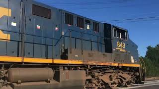 CSX 849 leads L635 out of Maxwell Yard on 9-24-22