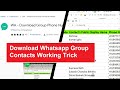 How Can i Export Whatsapp Group Phone Numbers | Download Whatsapp Group Contacts Working Trick
