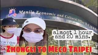 How to go to MECO Taipei from Zhongli (1hour and 20mins.only)