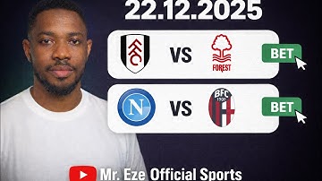 FOOTBALL BETTING PREDICTIONS AND ANALYSIS 22/12/2025 |SOCCER PREDICTIONS| |DAILY ODDS| #bettingtips 