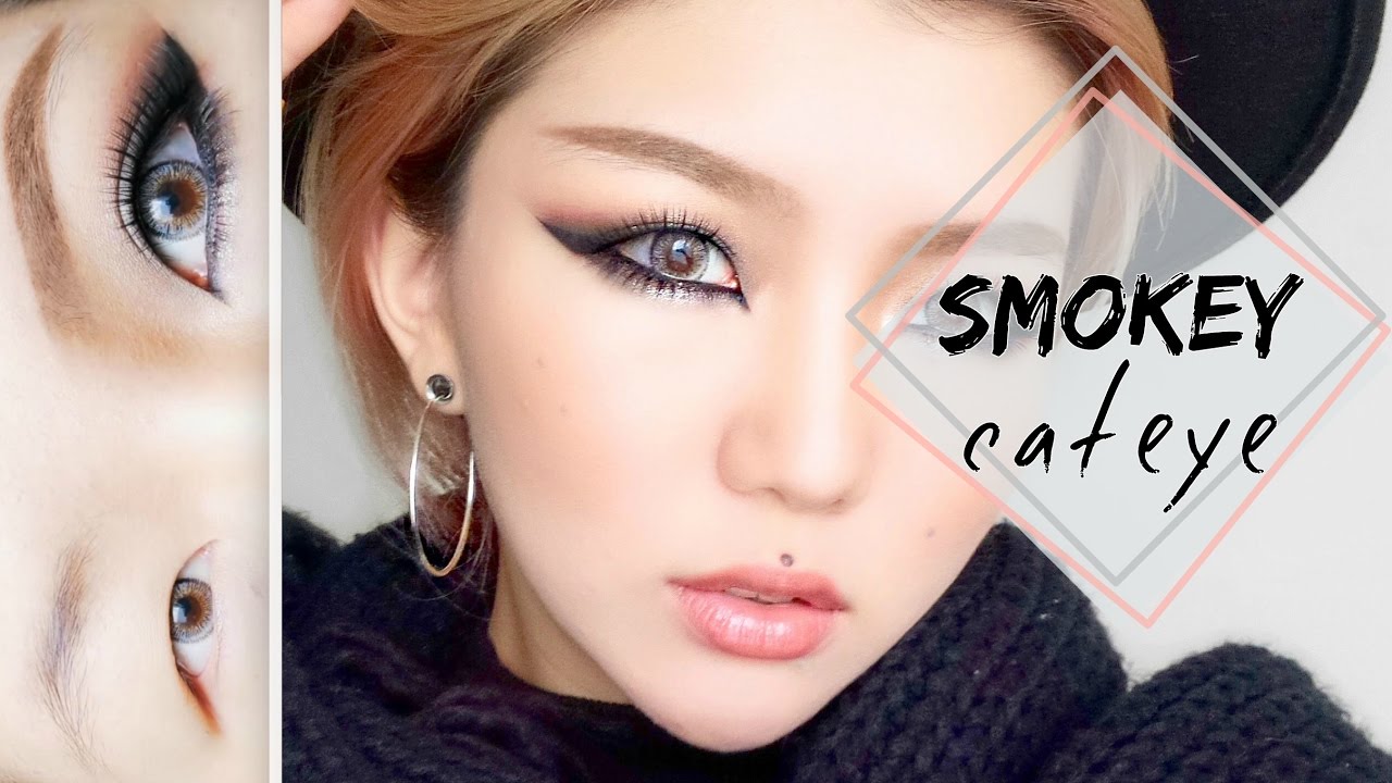 Smokey cat eye Makeup (all drugstore)🍁 // Vivekatt