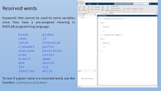 Variables in MATLAB