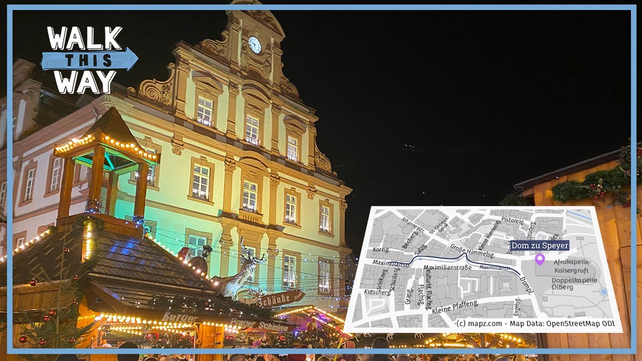 Speyer Weihnachstmarkt 2019 Walking Tour - 4k