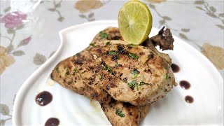 GRILLED LEMON GARLIC CHICKEN | grilled chicken recipe in pan | chicken breast recipe |