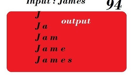 Printing String Triangle Pattern Example Fifth